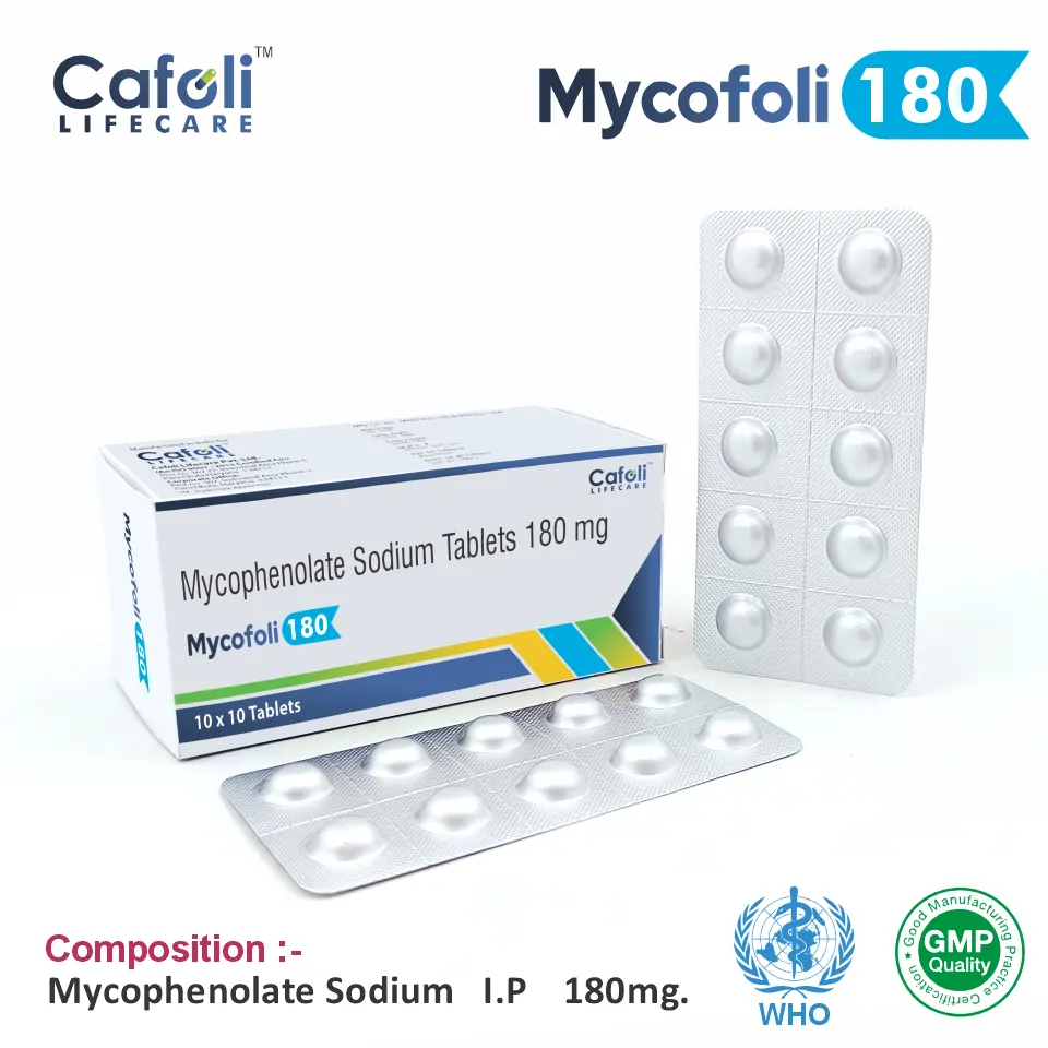 Mycophenolate Sodium 180 mg Tablet PCD Pharma Franchise